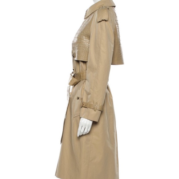 BURBERRY 2019 Alligator Paneled Trench Coat NWT - Picture 2 of 4